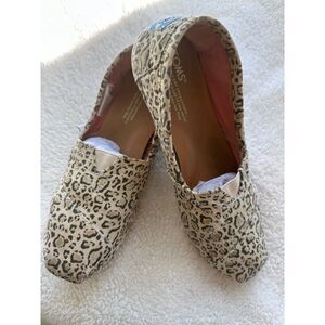 Toms Shoes Flats Sandals Leopard Gold Women’s 7.5